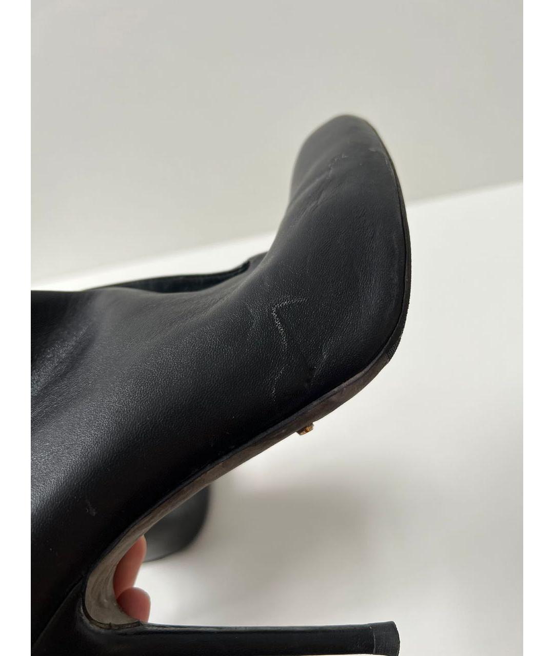 SERGIO ROSSI Черные кожаные ботильоны, фото 6
