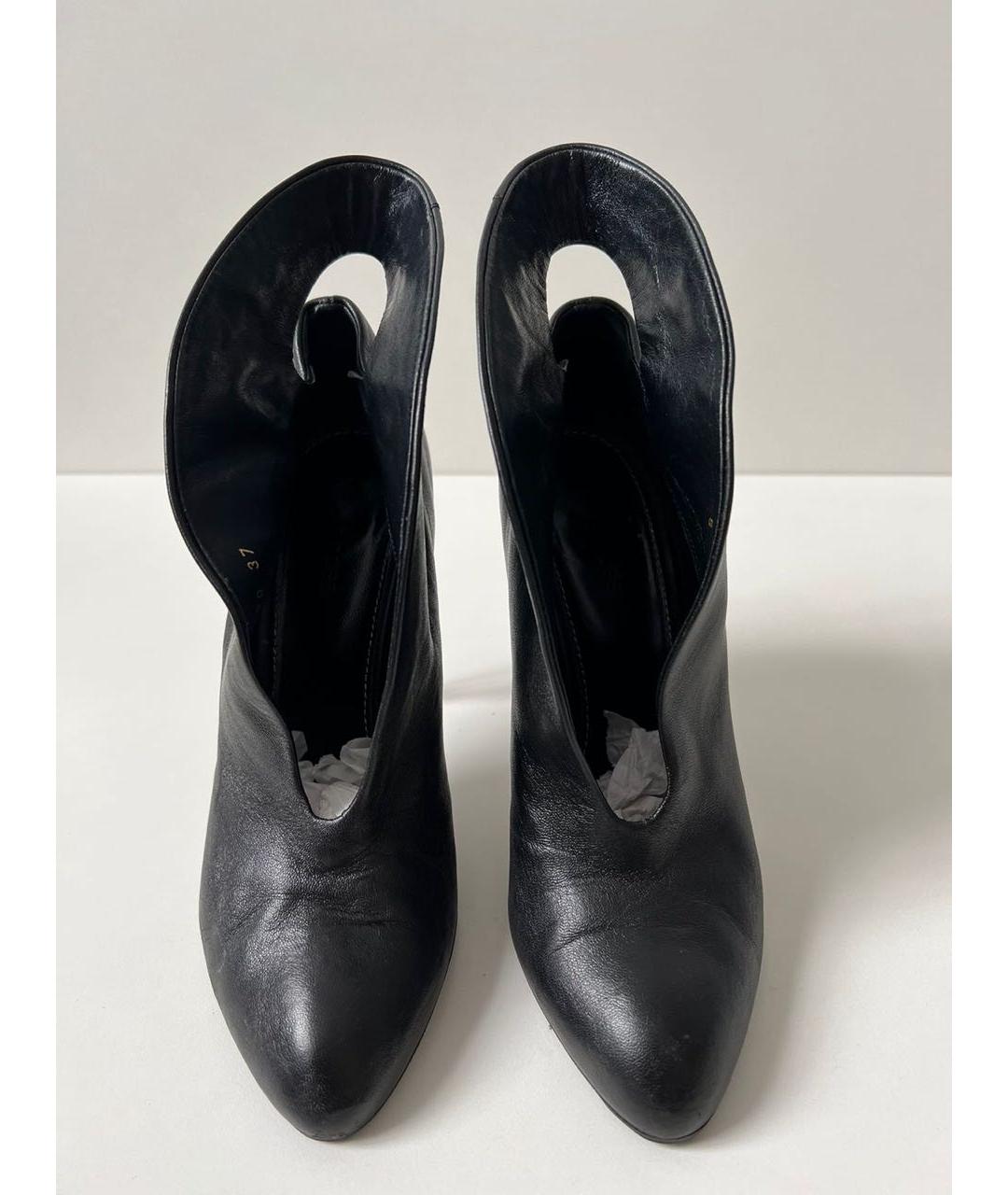 SERGIO ROSSI Черные кожаные ботильоны, фото 2