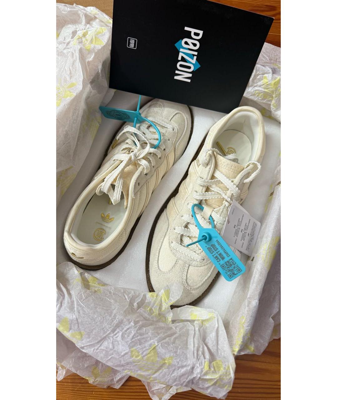 ADIDAS Бежевые замшевые кеды, фото 6