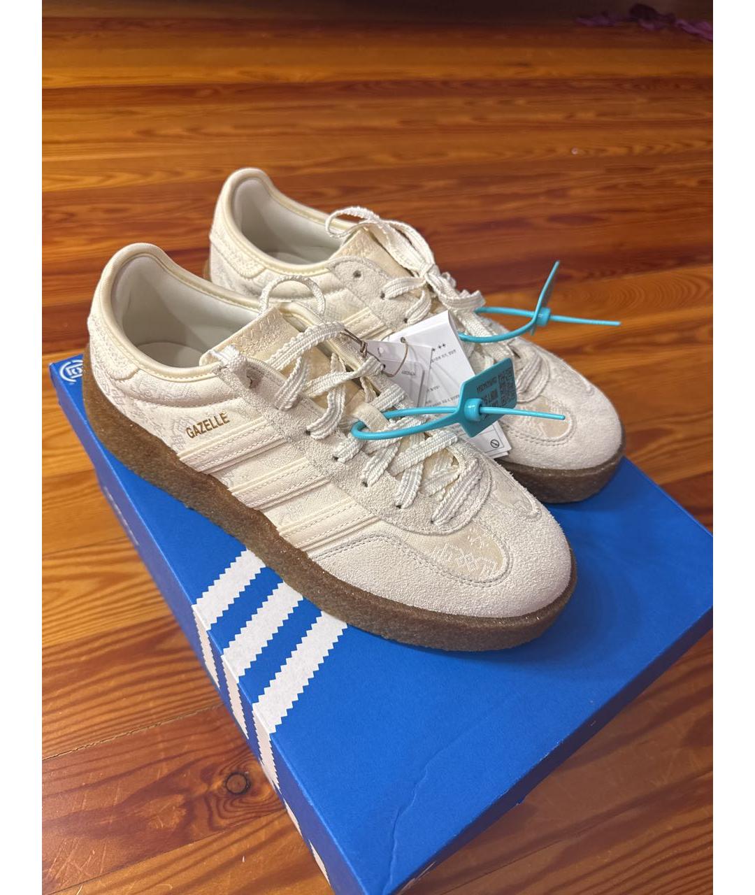 ADIDAS Бежевые замшевые кеды, фото 3