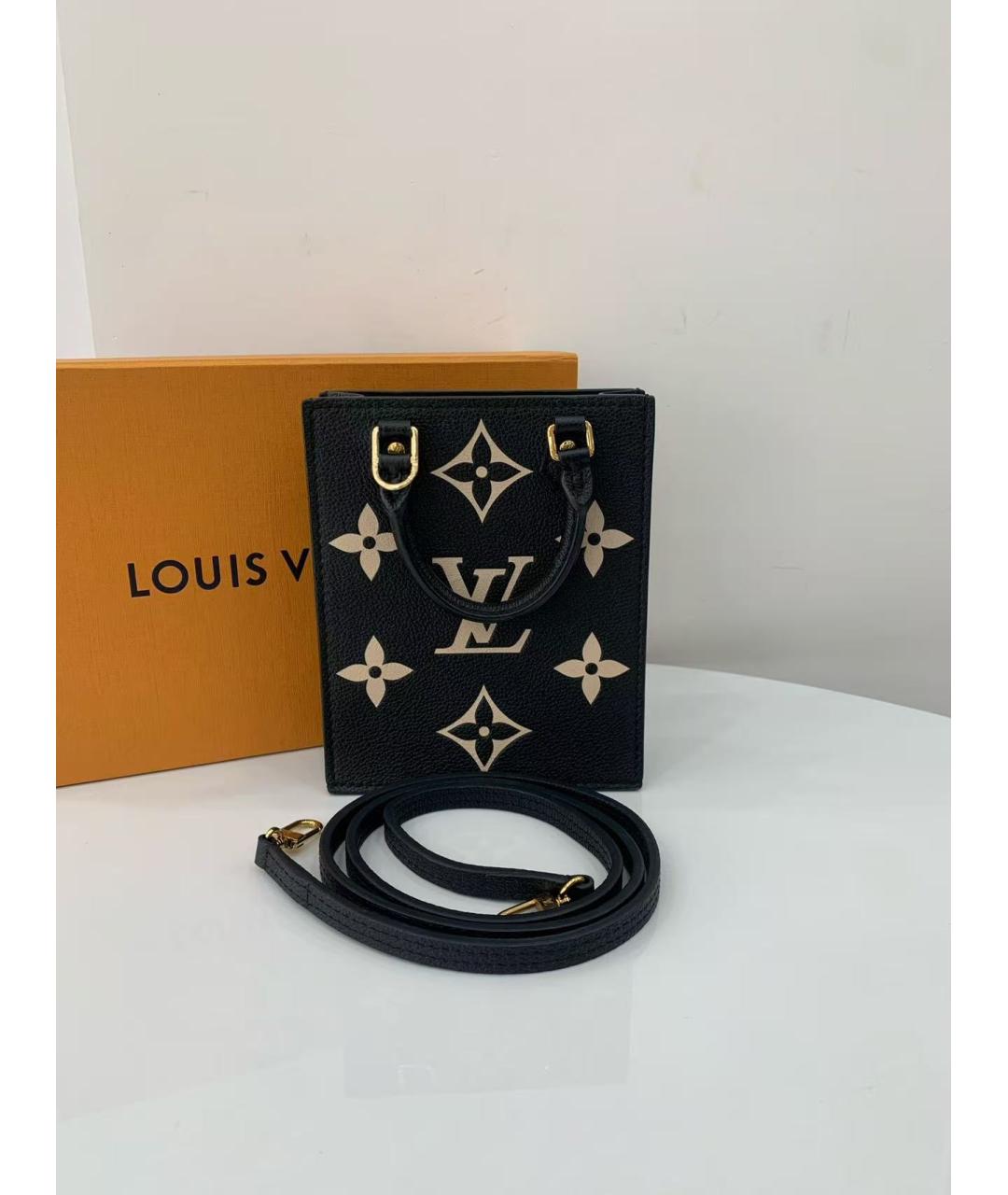 LOUIS VUITTON Черная кожаная сумка через плечо, фото 2