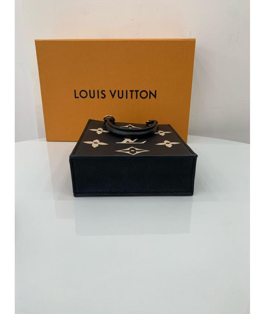 LOUIS VUITTON Черная кожаная сумка через плечо, фото 5