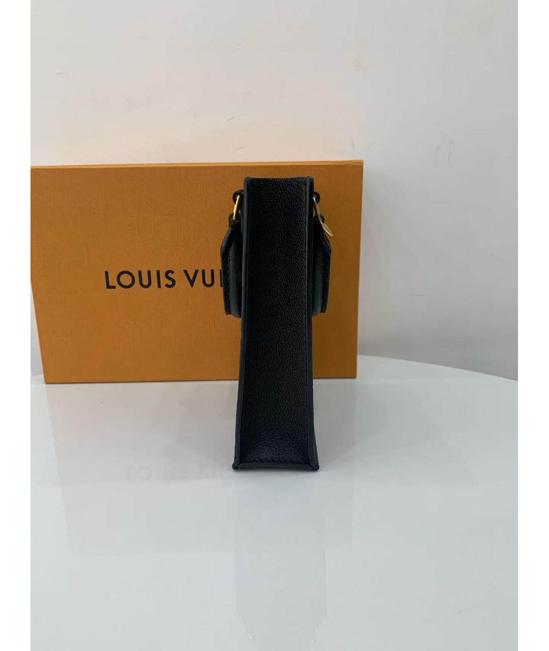 LOUIS VUITTON Черная кожаная сумка через плечо, фото 4