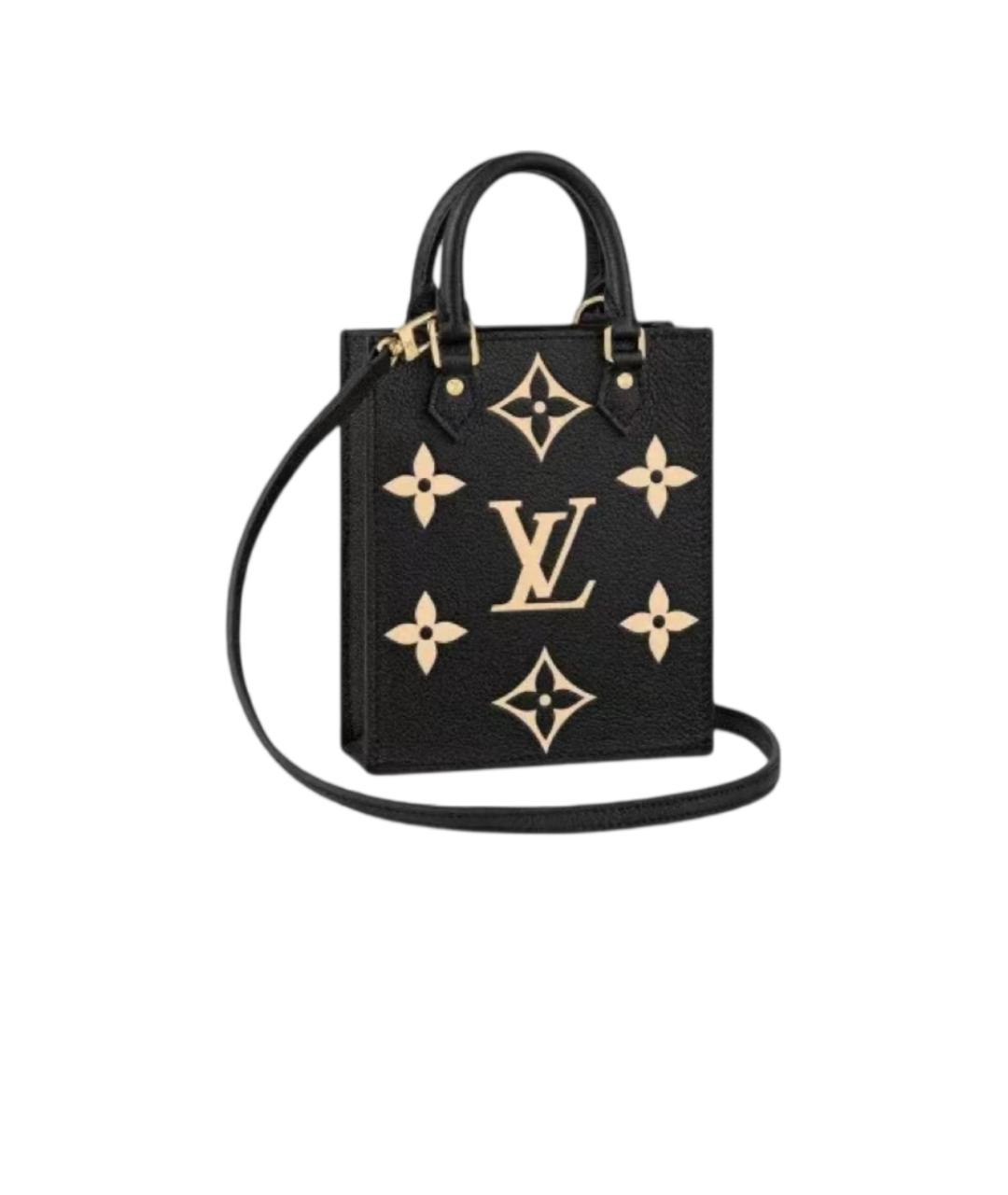 LOUIS VUITTON Черная кожаная сумка через плечо, фото 6