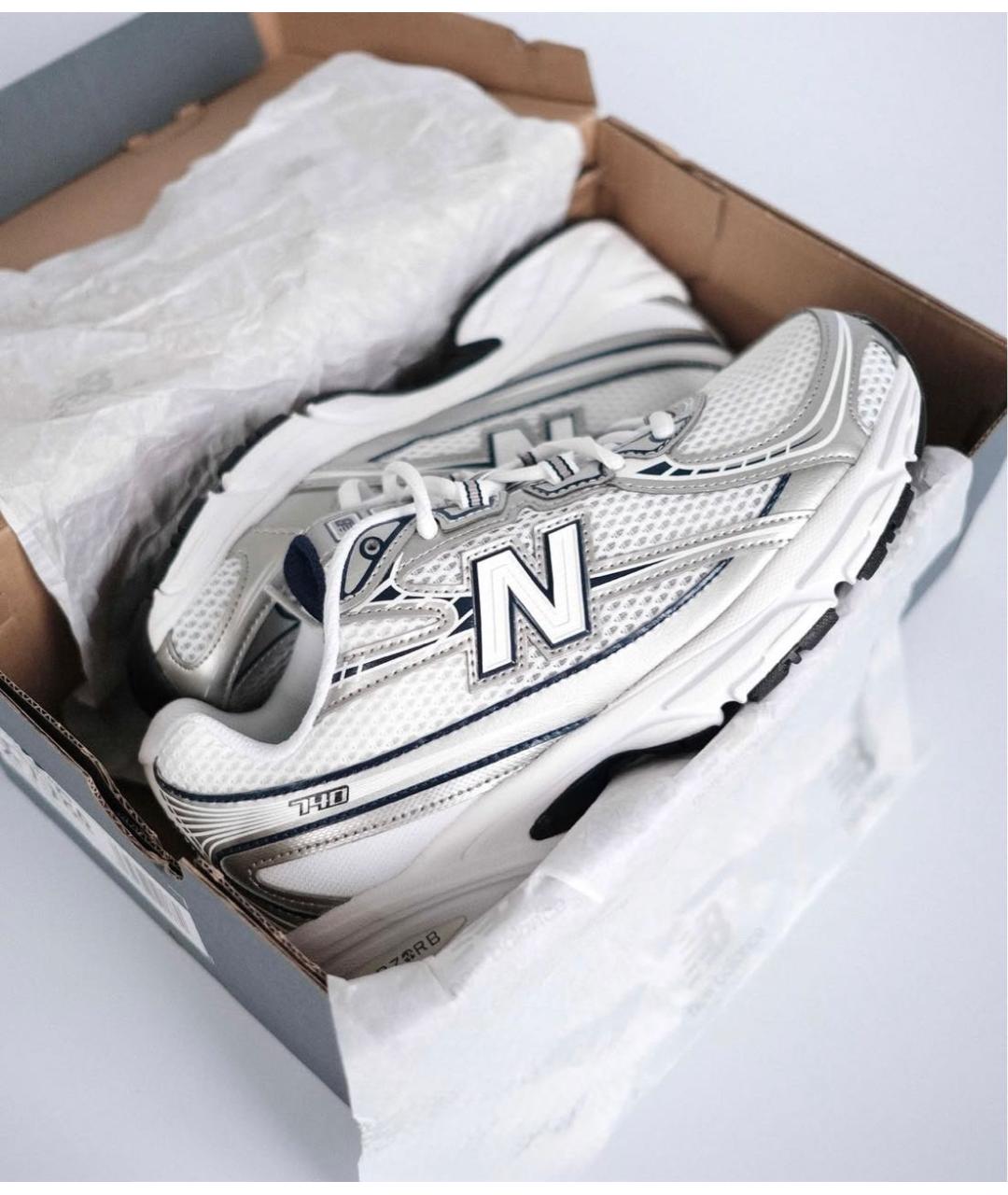 NEW BALANCE Белые текстильные кроссовки, фото 5