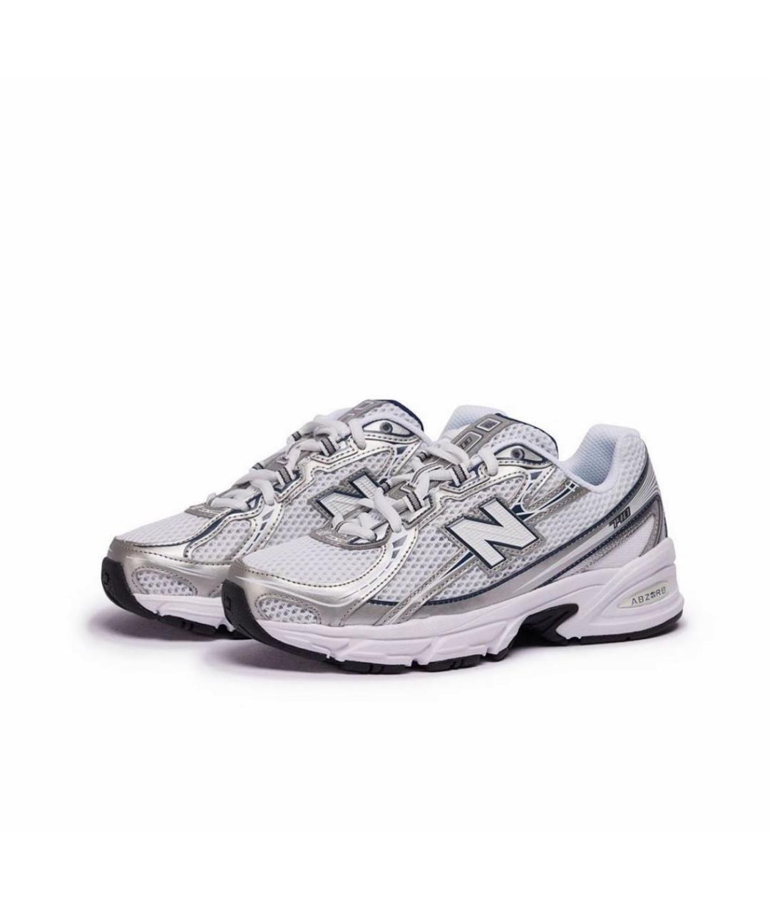 NEW BALANCE Белые текстильные кроссовки, фото 2