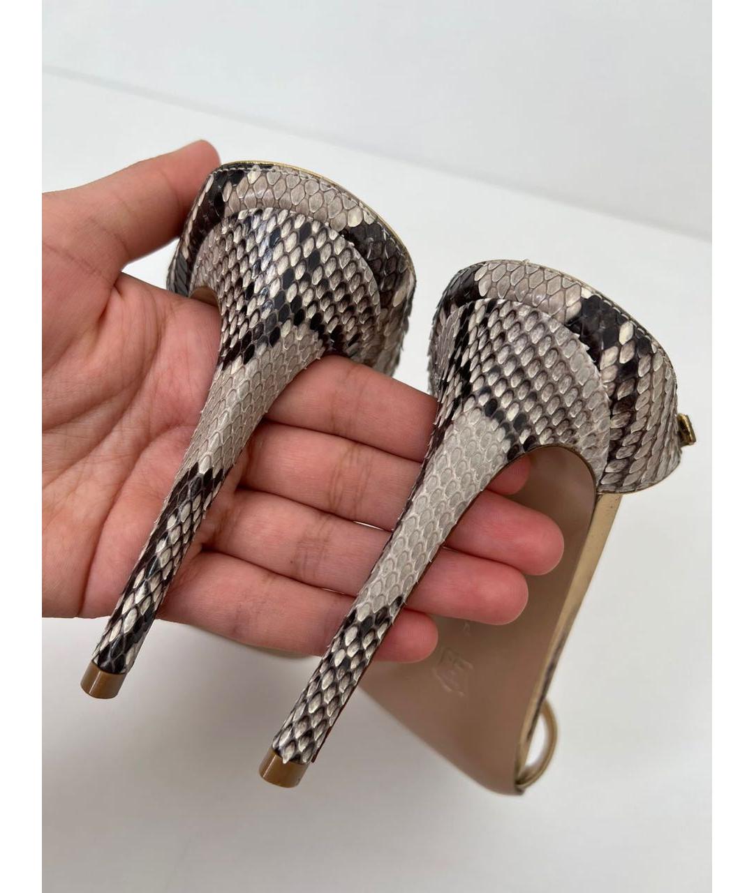 GIANVITO ROSSI Золотые босоножки, фото 8