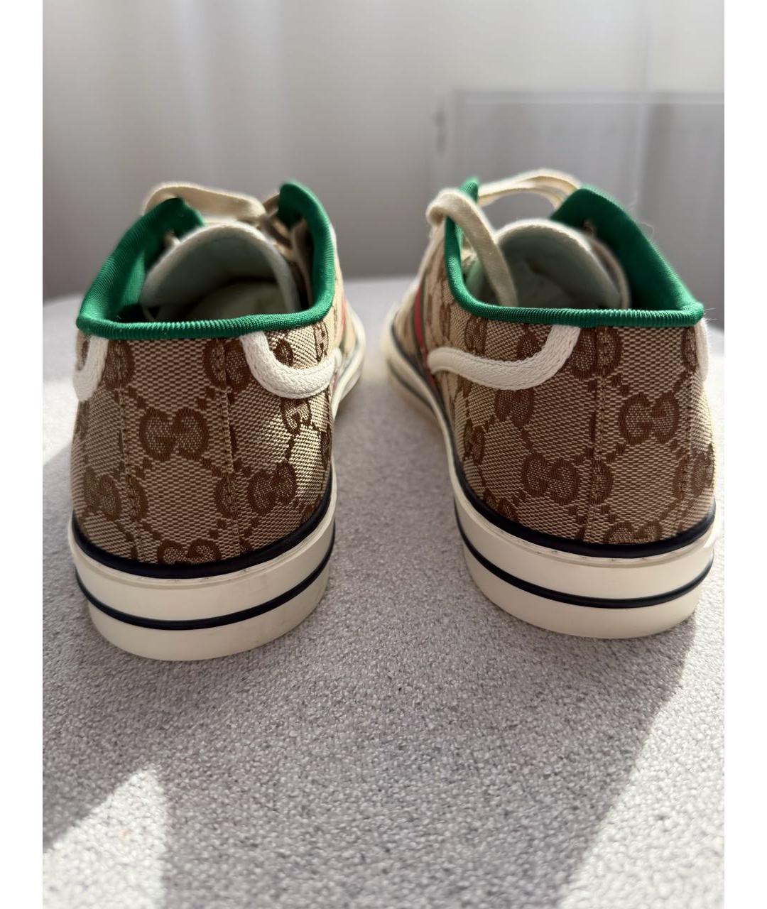 GUCCI Бежевые низкие кроссовки / кеды, фото 4