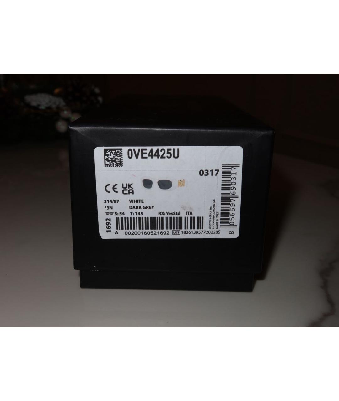 VERSACE Белые металлические солнцезащитные очки, фото 5