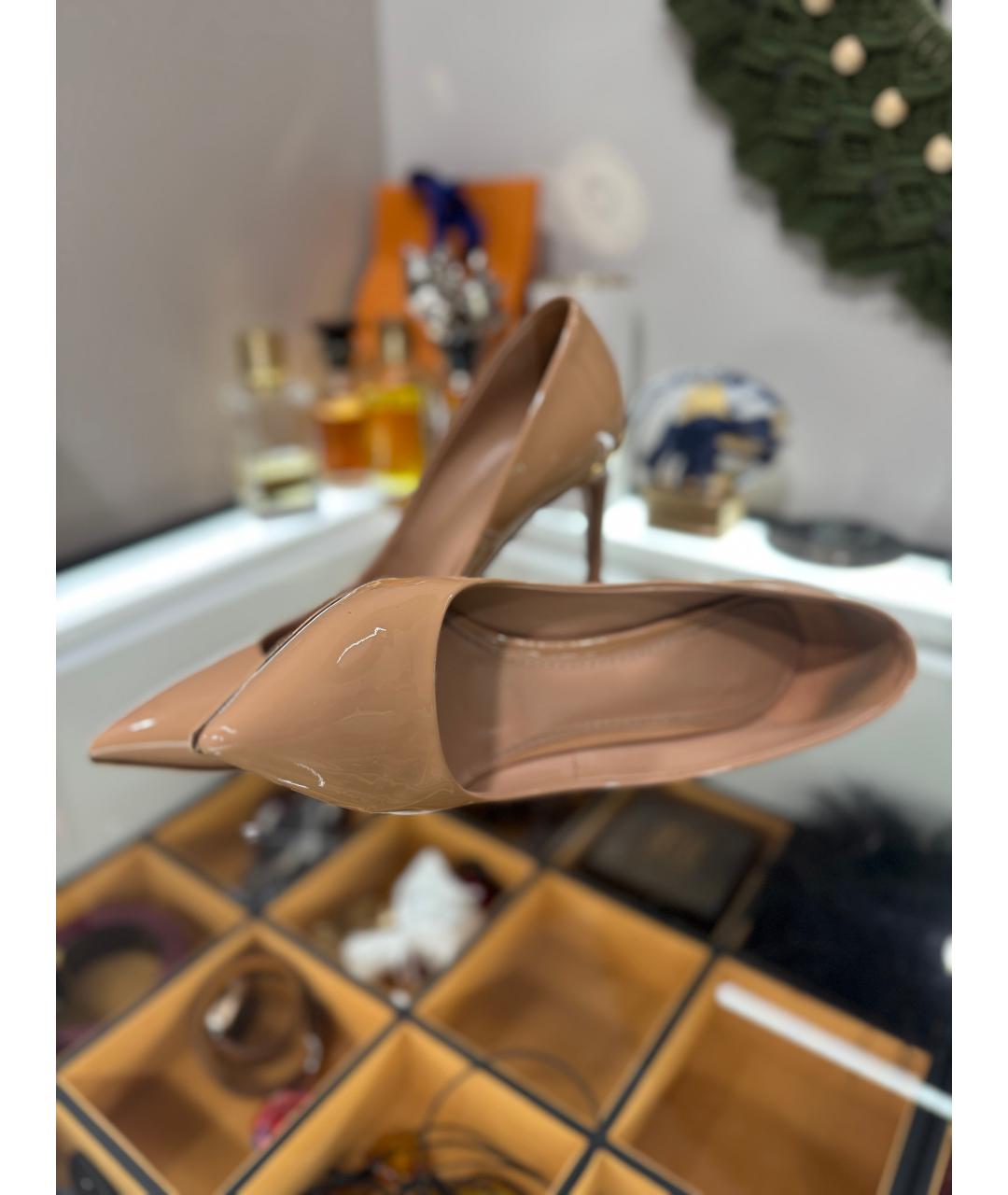 LOUIS VUITTON Бежевые кожаные туфли, фото 5