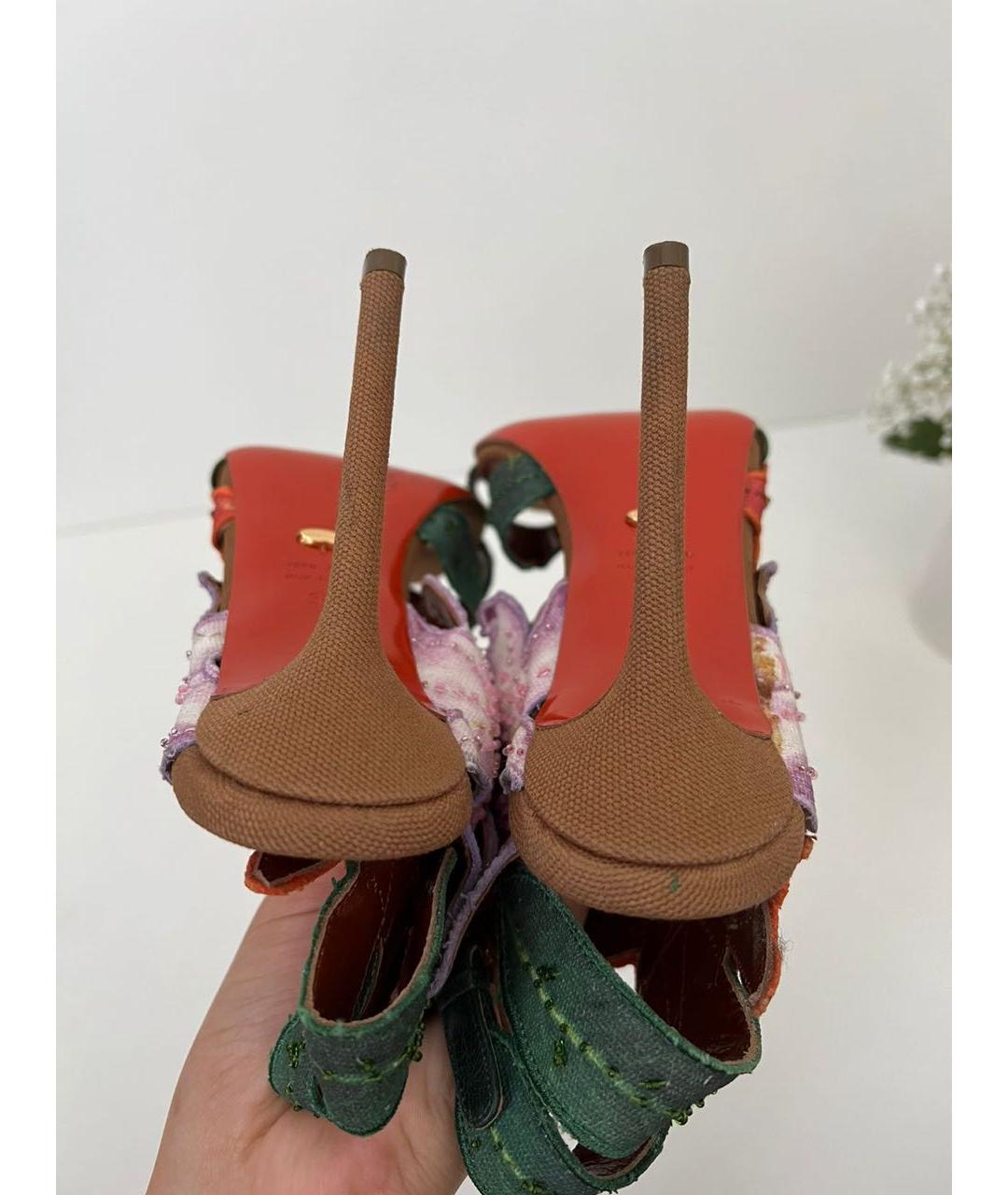 SERGIO ROSSI Текстильные босоножки, фото 6