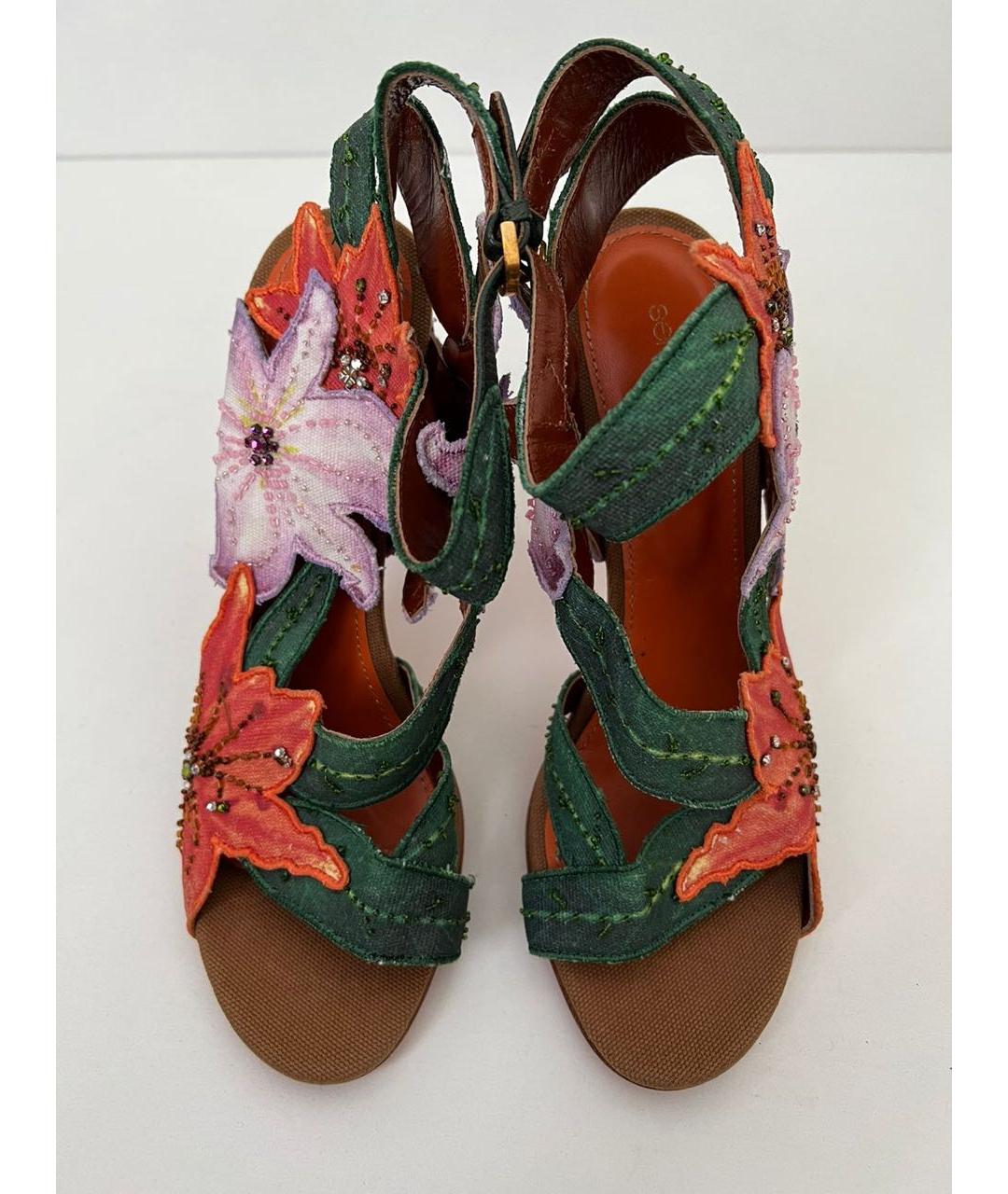 SERGIO ROSSI Текстильные босоножки, фото 2