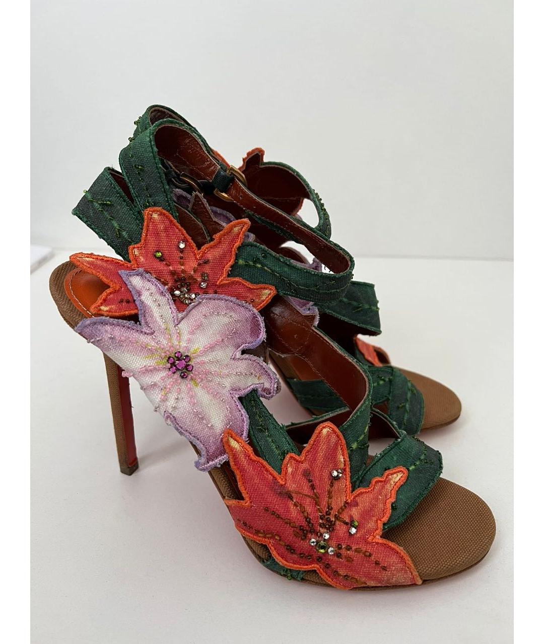 SERGIO ROSSI Текстильные босоножки, фото 9