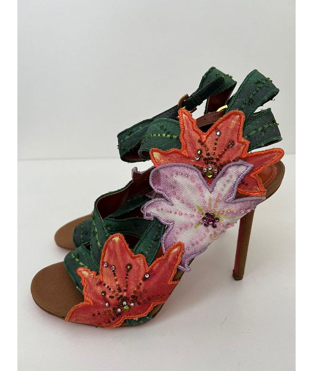 SERGIO ROSSI Текстильные босоножки, фото 3