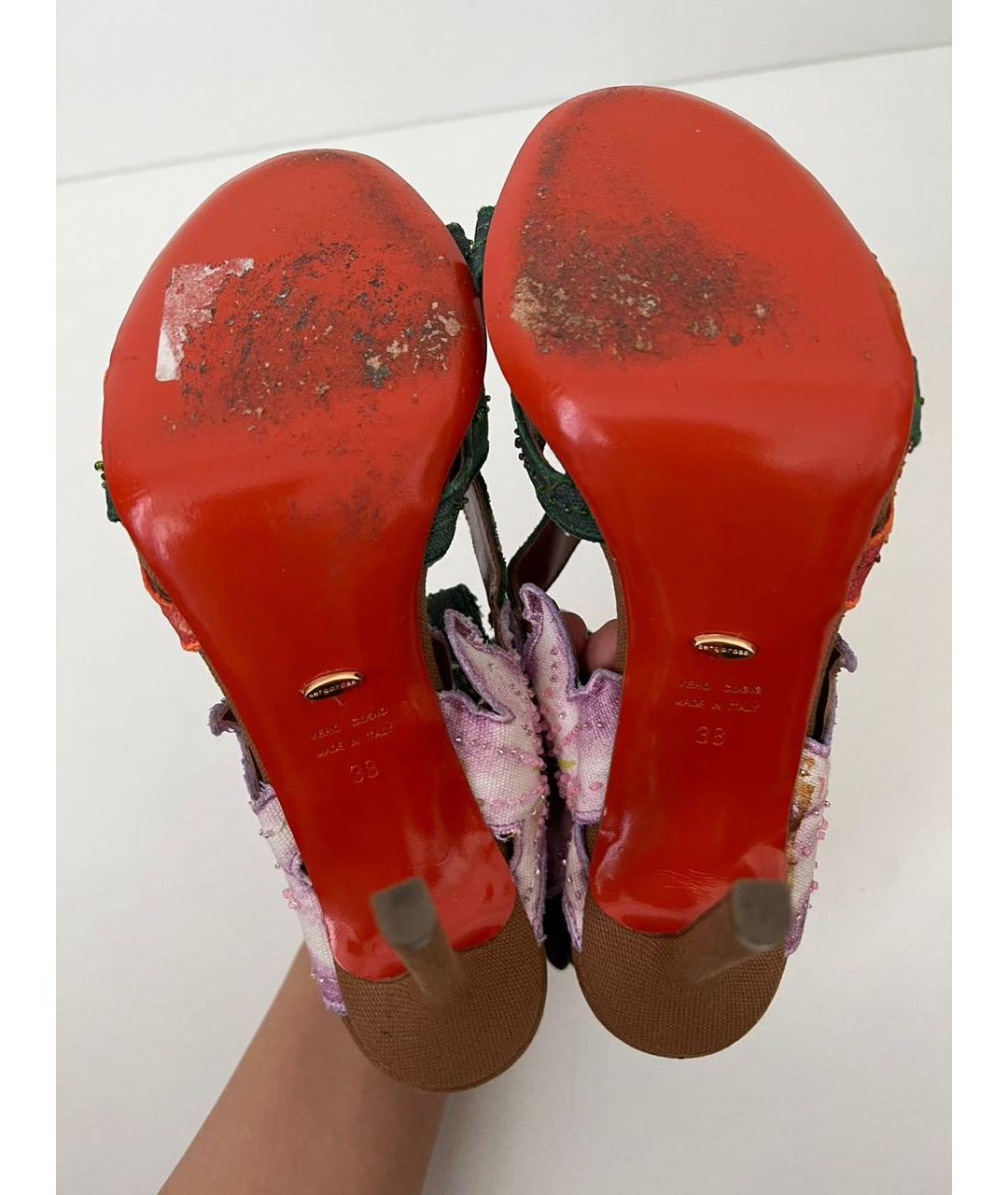 SERGIO ROSSI Текстильные босоножки, фото 8