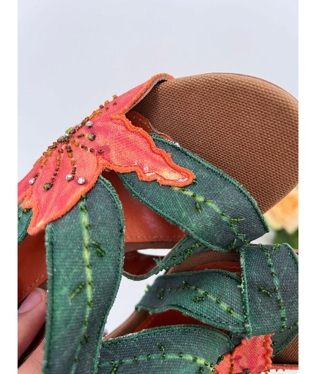 SERGIO ROSSI Текстильные босоножки, фото 5