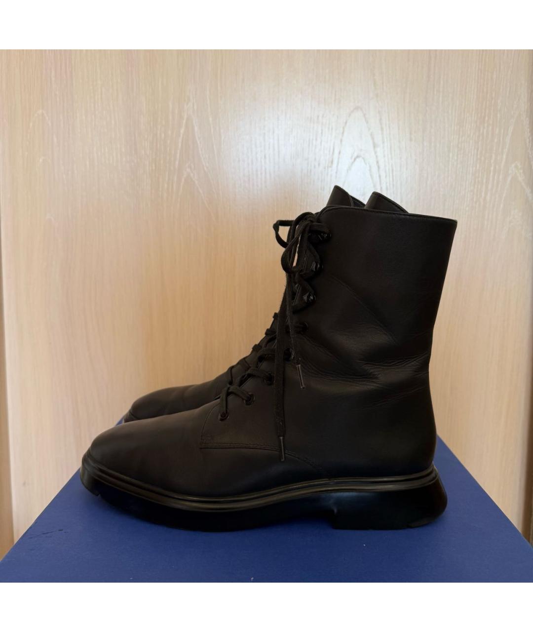 STUART WEITZMAN Черные кожаные ботинки, фото 5