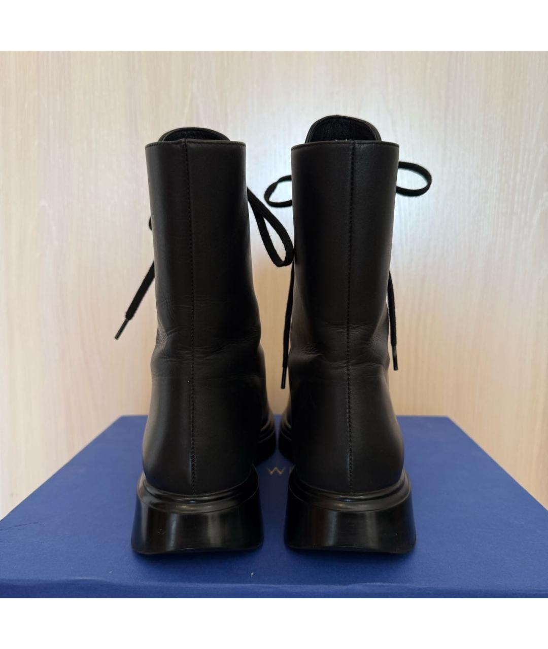 STUART WEITZMAN Черные кожаные ботинки, фото 4
