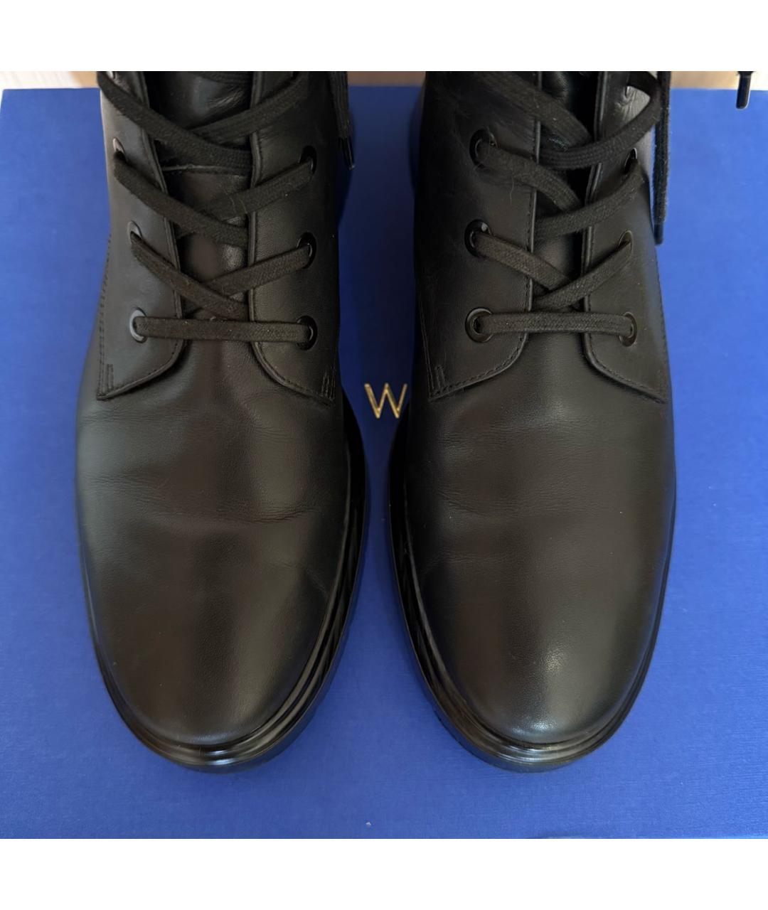 STUART WEITZMAN Черные кожаные ботинки, фото 6