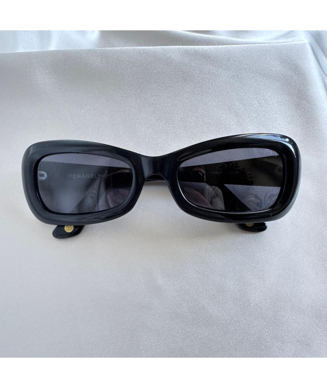 CHANEL Черные пластиковые солнцезащитные очки, фото 5