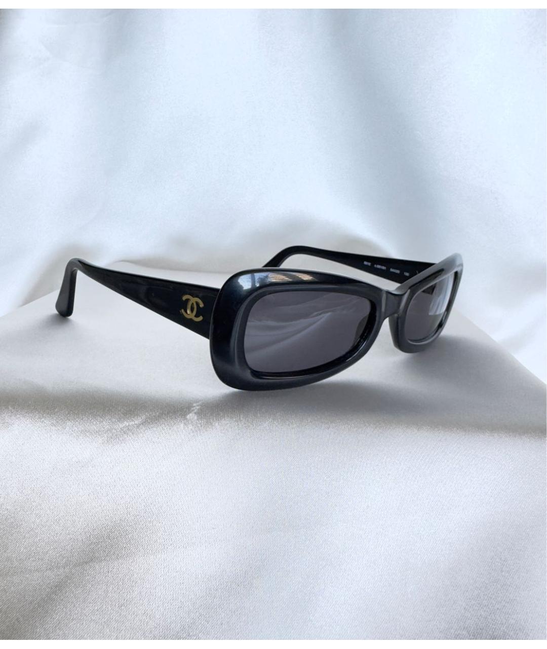 CHANEL Черные пластиковые солнцезащитные очки, фото 2