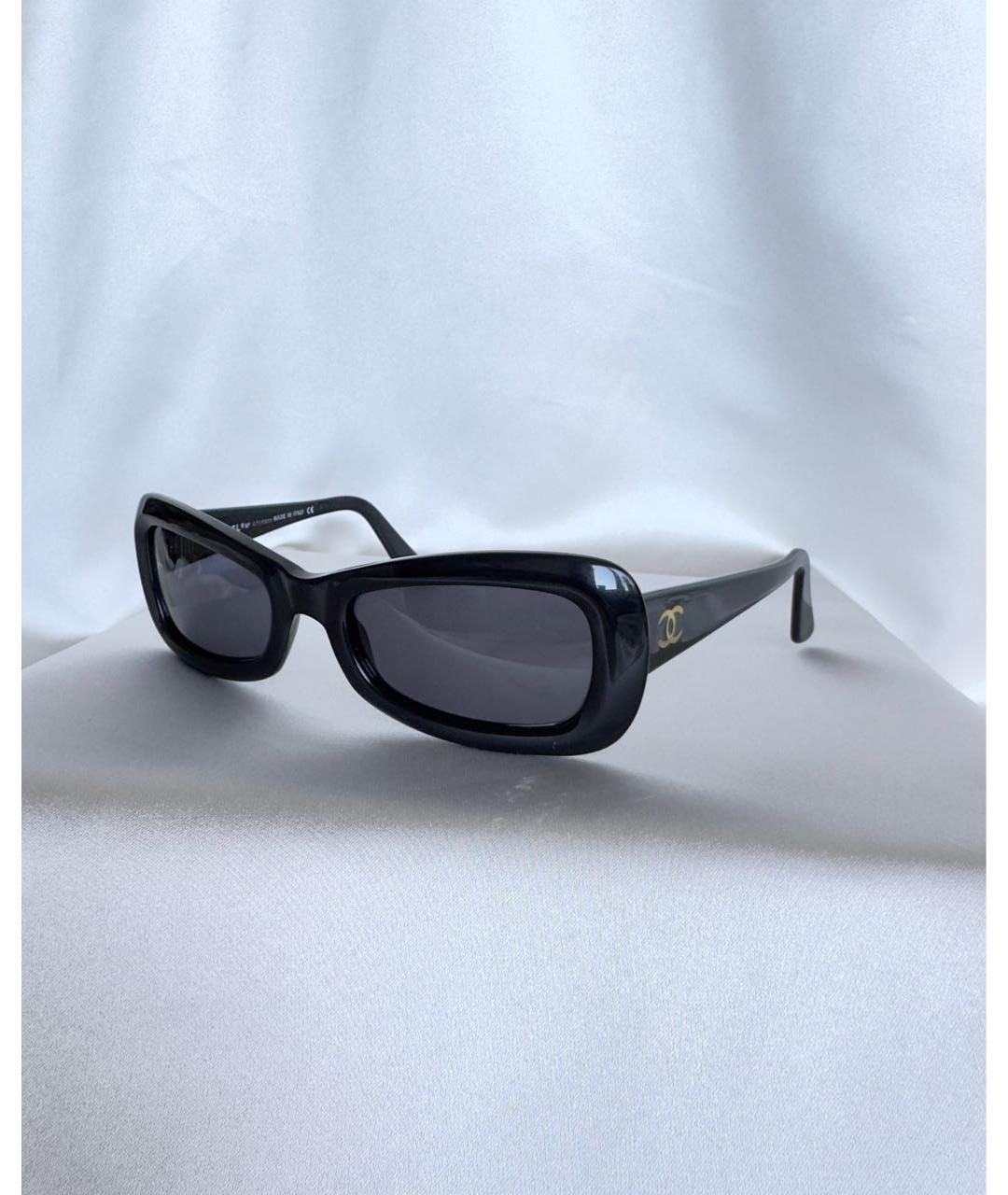 CHANEL Черные пластиковые солнцезащитные очки, фото 6