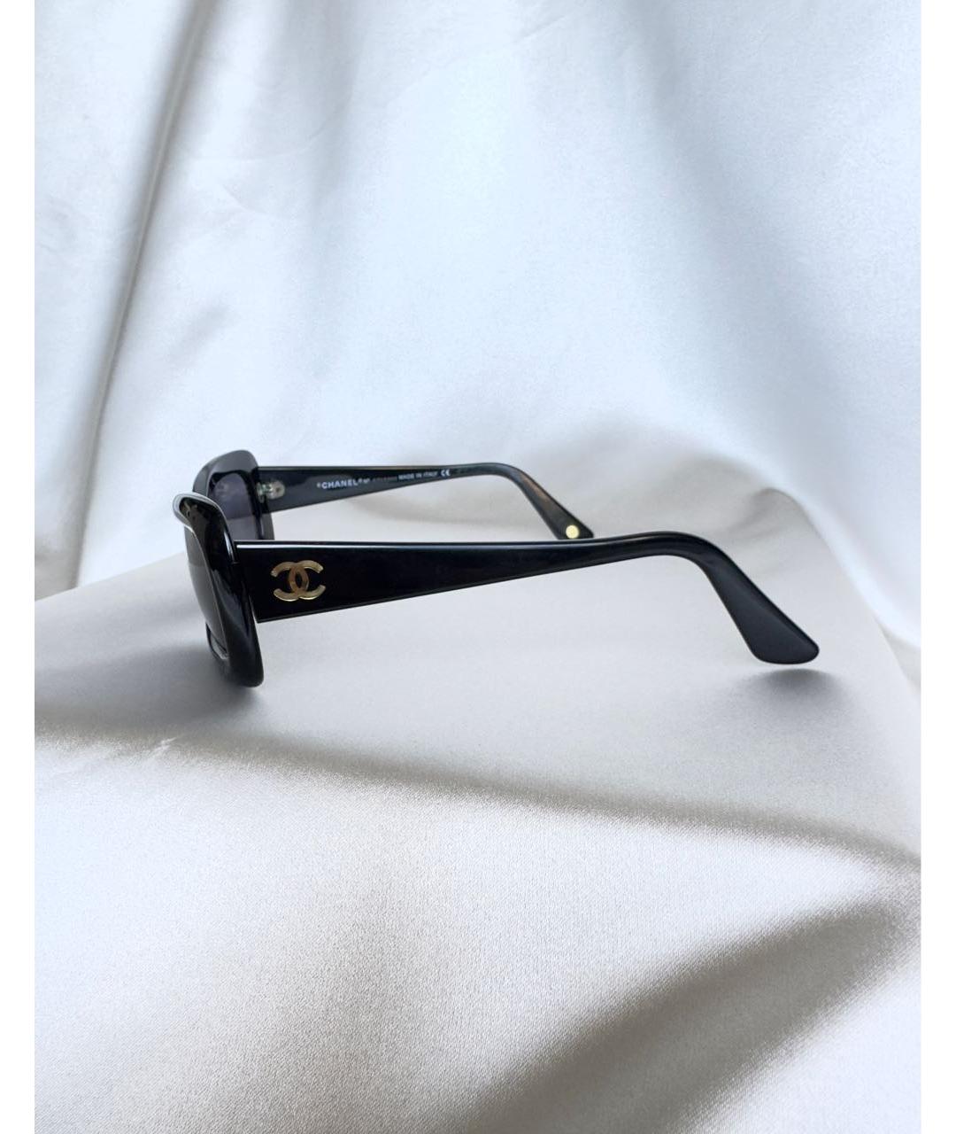 CHANEL Черные пластиковые солнцезащитные очки, фото 4