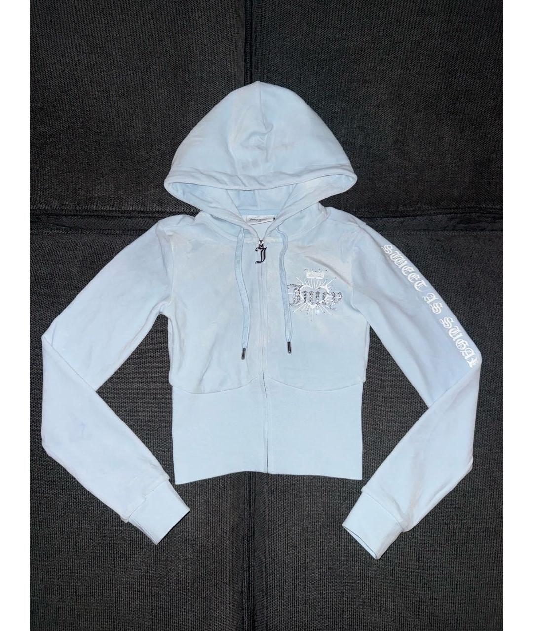 JUICY COUTURE Голубой велюровый костюм с брюками, фото 8