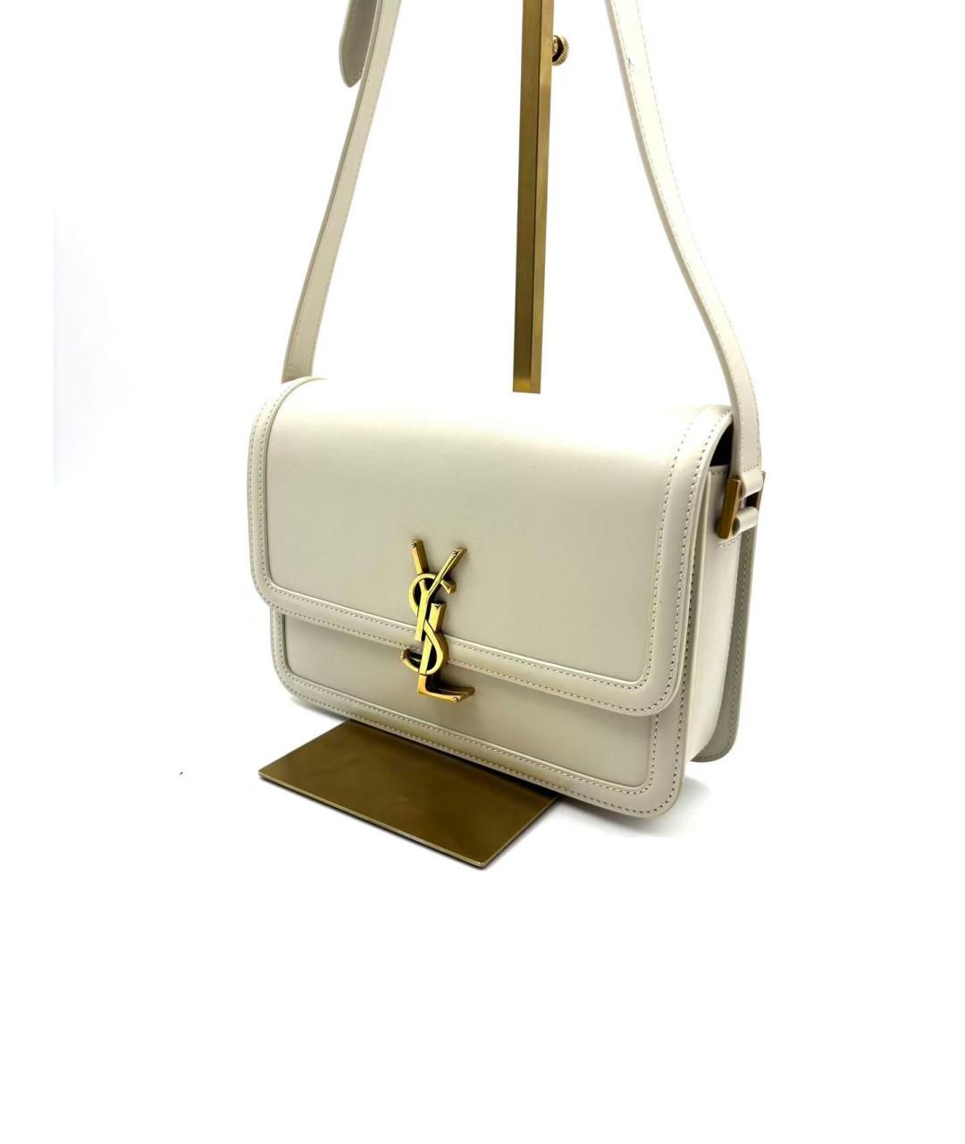 YVES SAINT LAURENT BEAUTY Белая кожаная сумка через плечо, фото 5