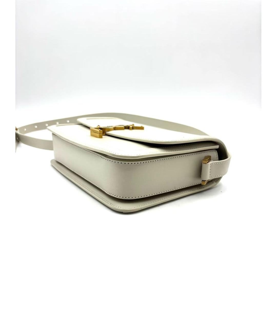 YVES SAINT LAURENT BEAUTY Белая кожаная сумка через плечо, фото 8