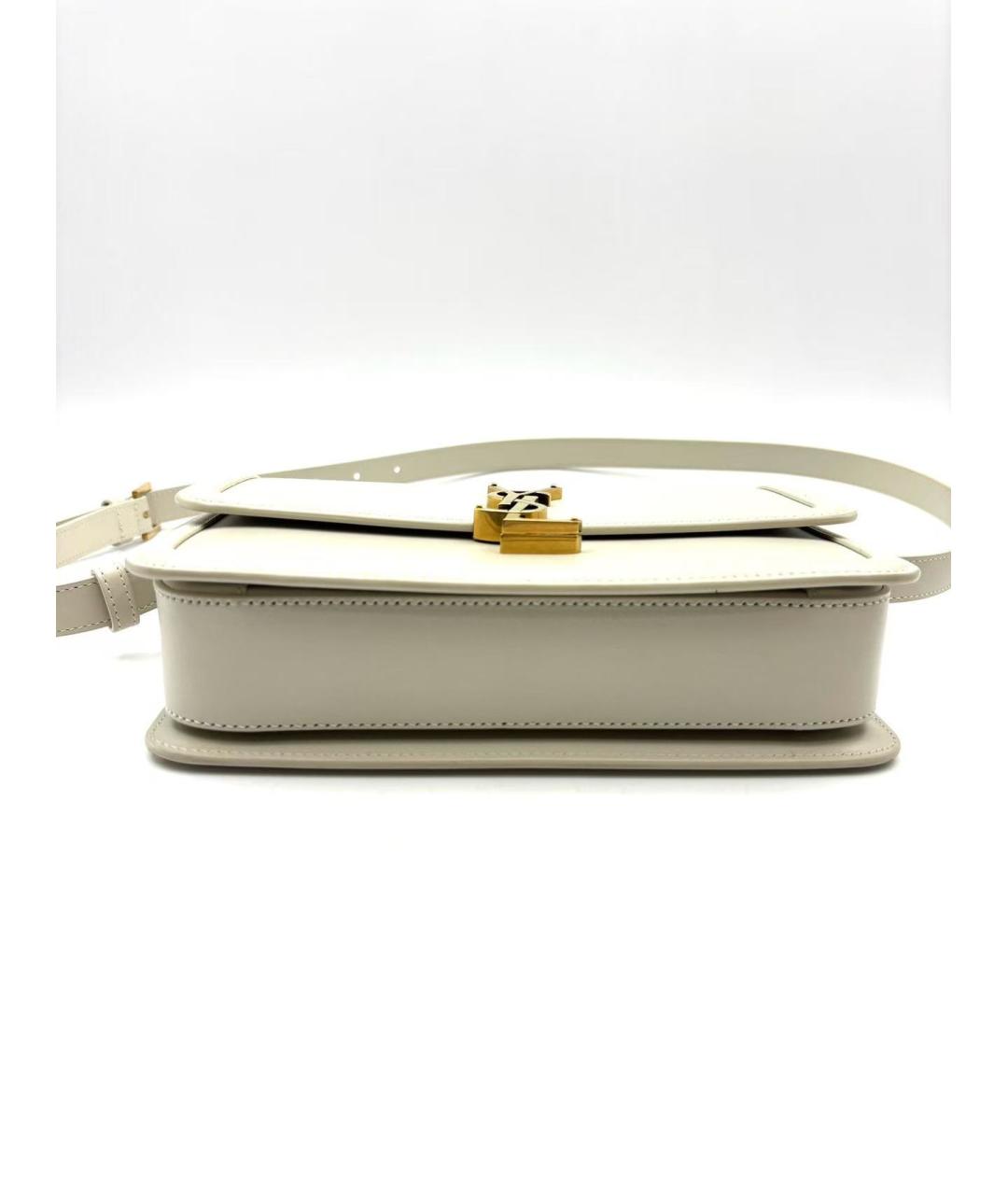 YVES SAINT LAURENT BEAUTY Белая кожаная сумка через плечо, фото 7