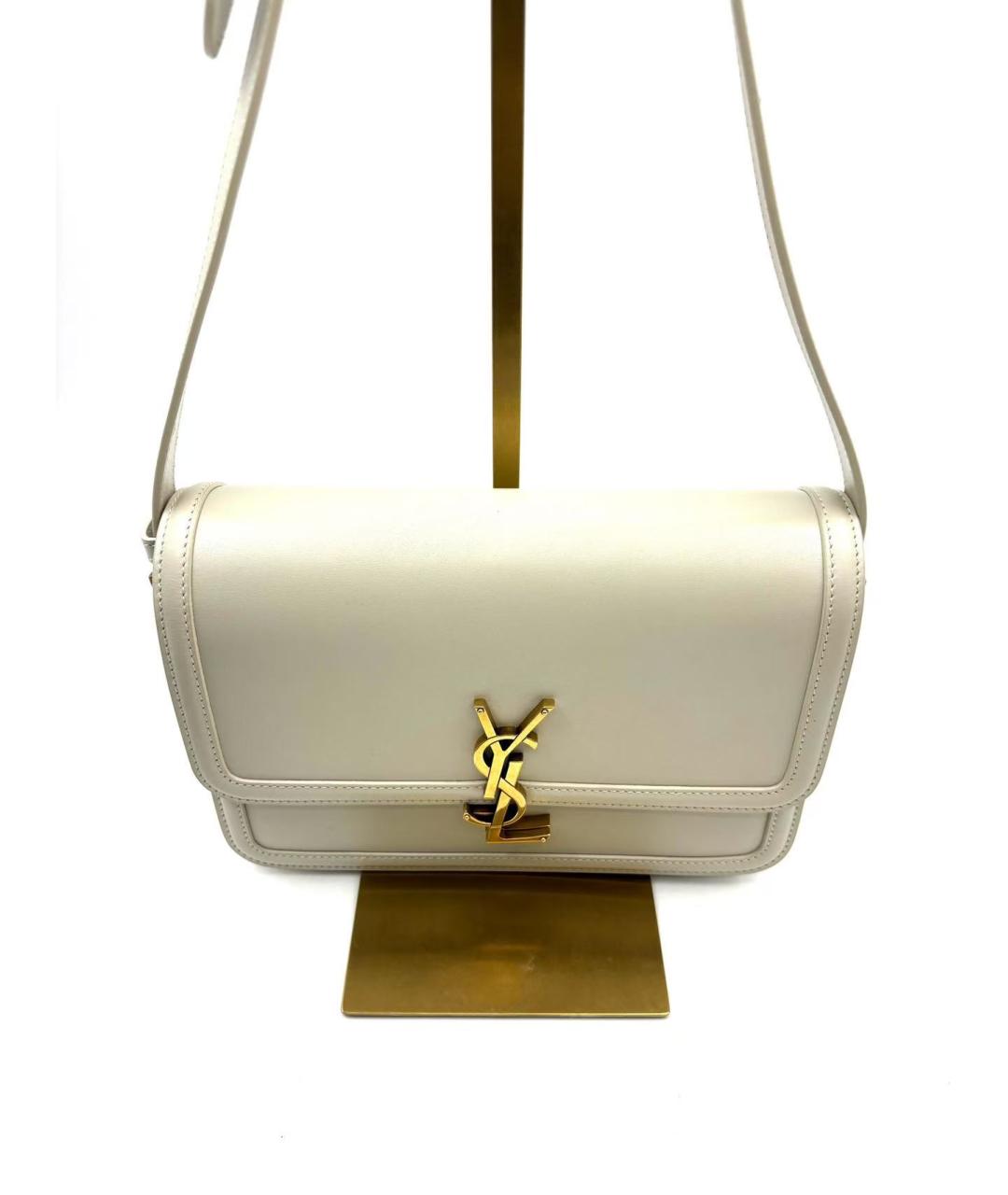 YVES SAINT LAURENT BEAUTY Белая кожаная сумка через плечо, фото 6