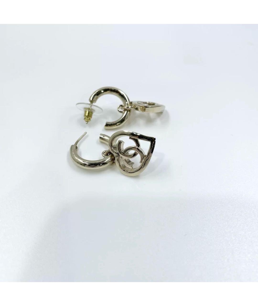 CHANEL Золотые металлические серьги, фото 5