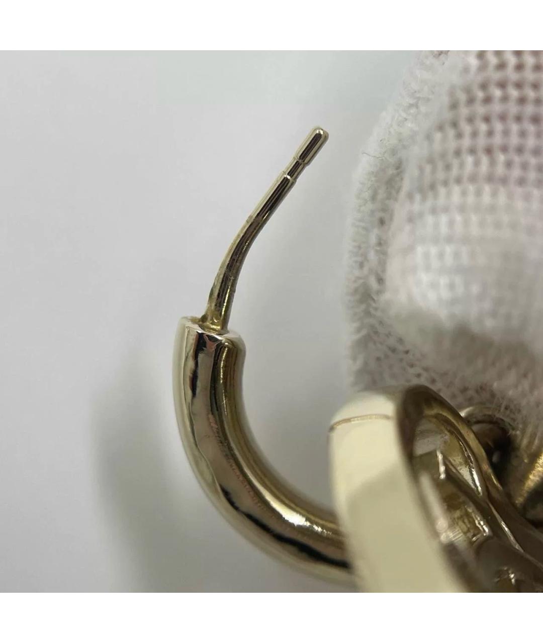 CHANEL Золотые металлические серьги, фото 7