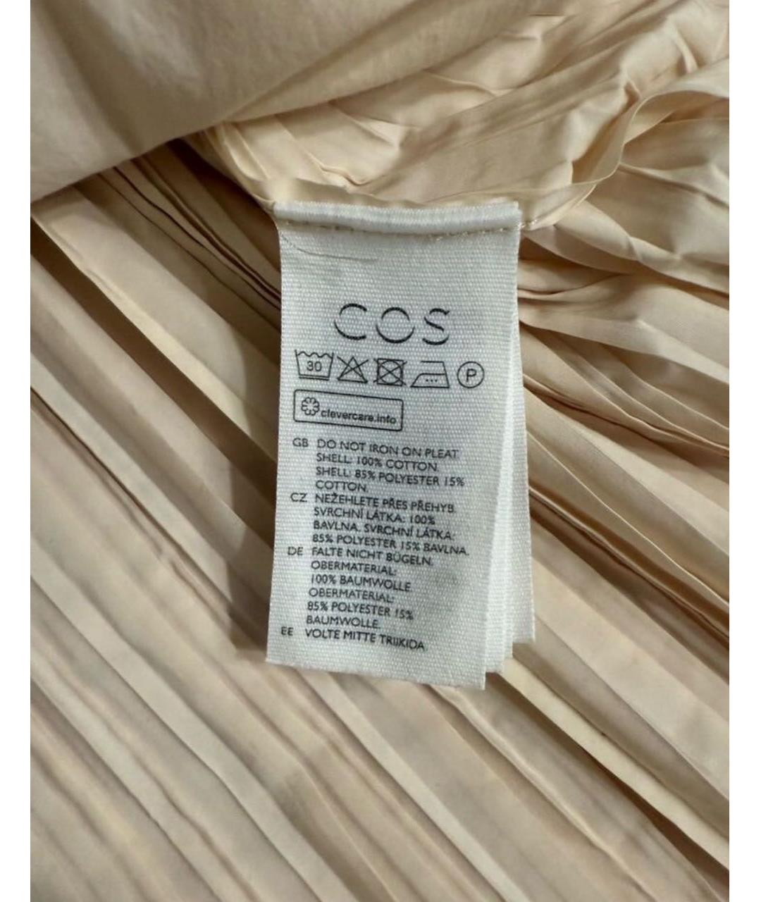 COS Бежевая хлопковая рубашка, фото 4