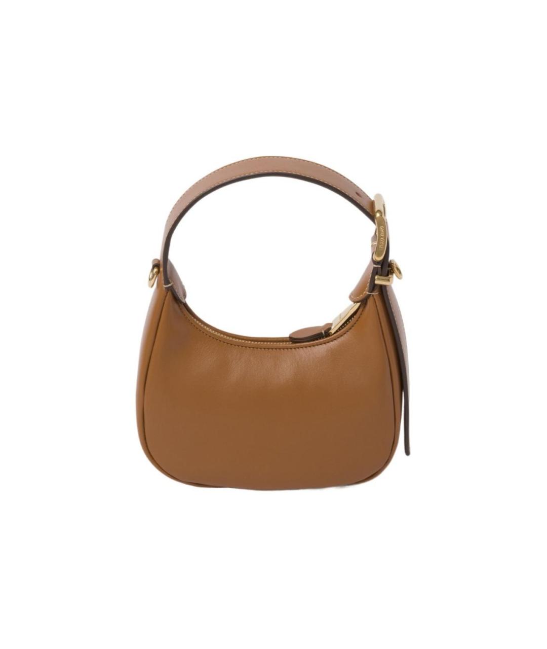 MIU MIU Коричневая кожаная сумка через плечо, фото 3