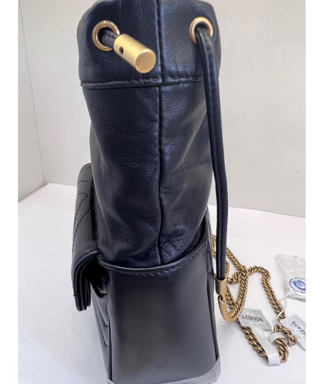 GUCCI Черная кожаная сумка через плечо, фото 7