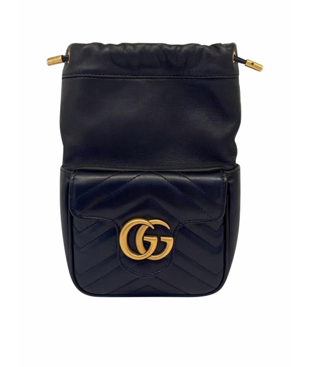 GUCCI Черная кожаная сумка через плечо, фото 1