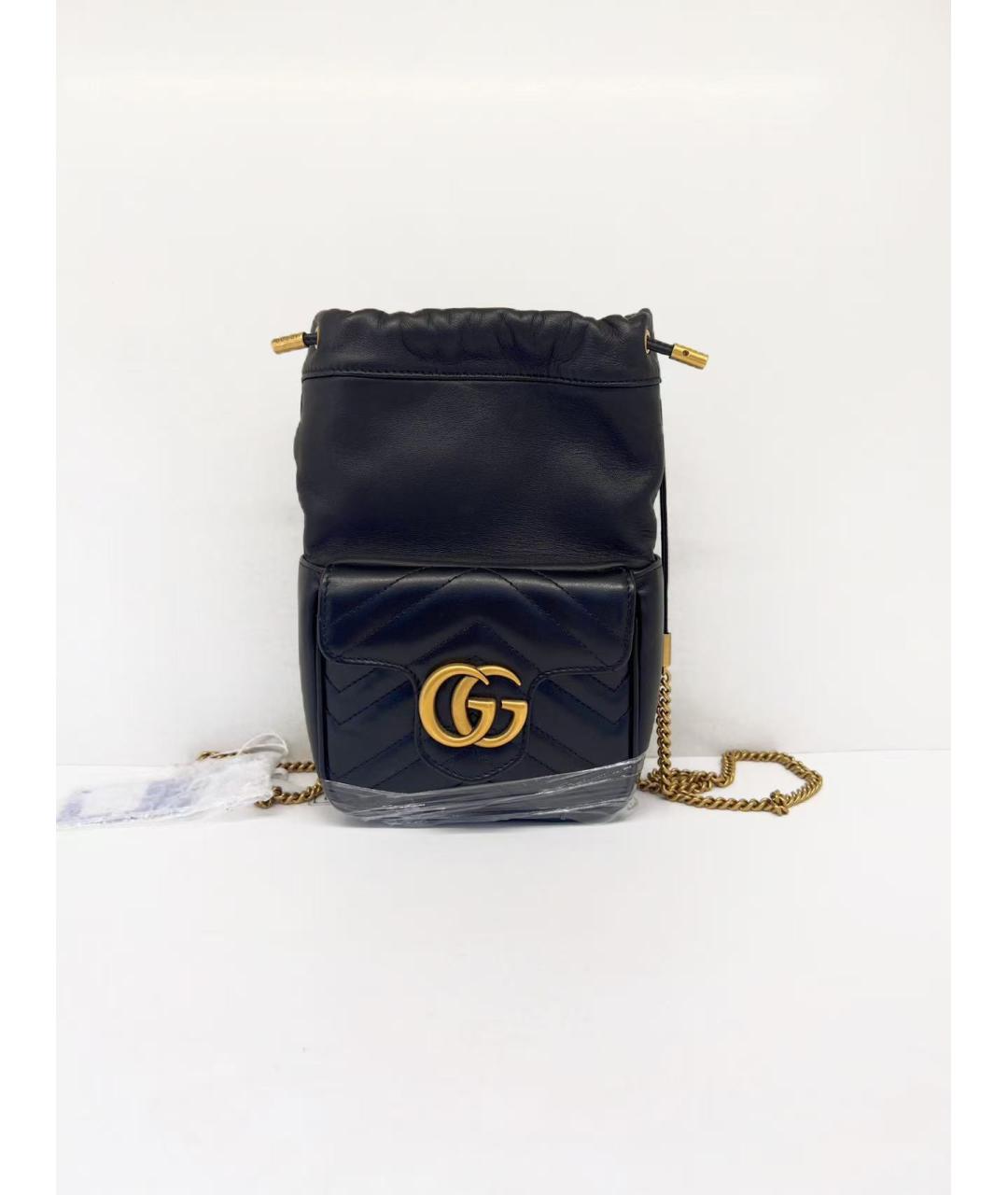 GUCCI Черная кожаная сумка через плечо, фото 2