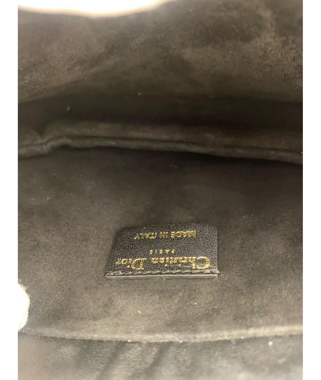 CHRISTIAN DIOR Черная кожаная сумка через плечо, фото 8