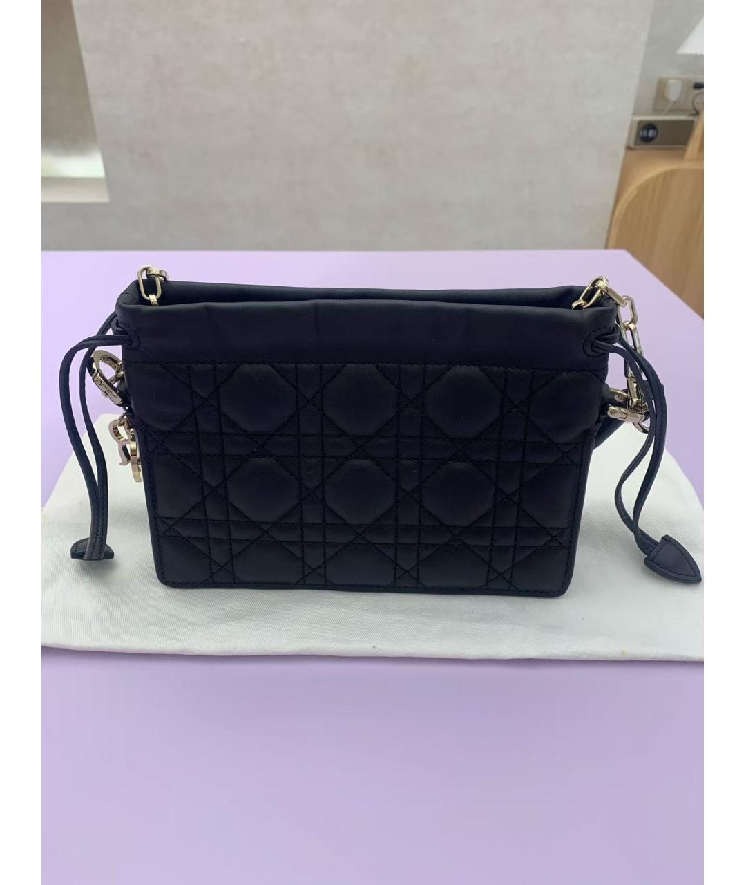 CHRISTIAN DIOR Черная кожаная сумка через плечо, фото 2