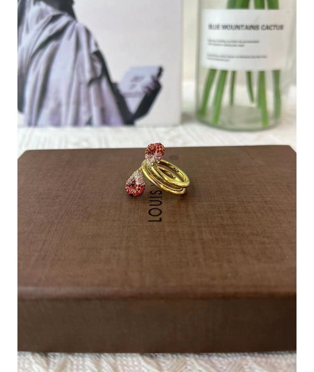 LOUIS VUITTON Золотое металлическое кольцо, фото 4