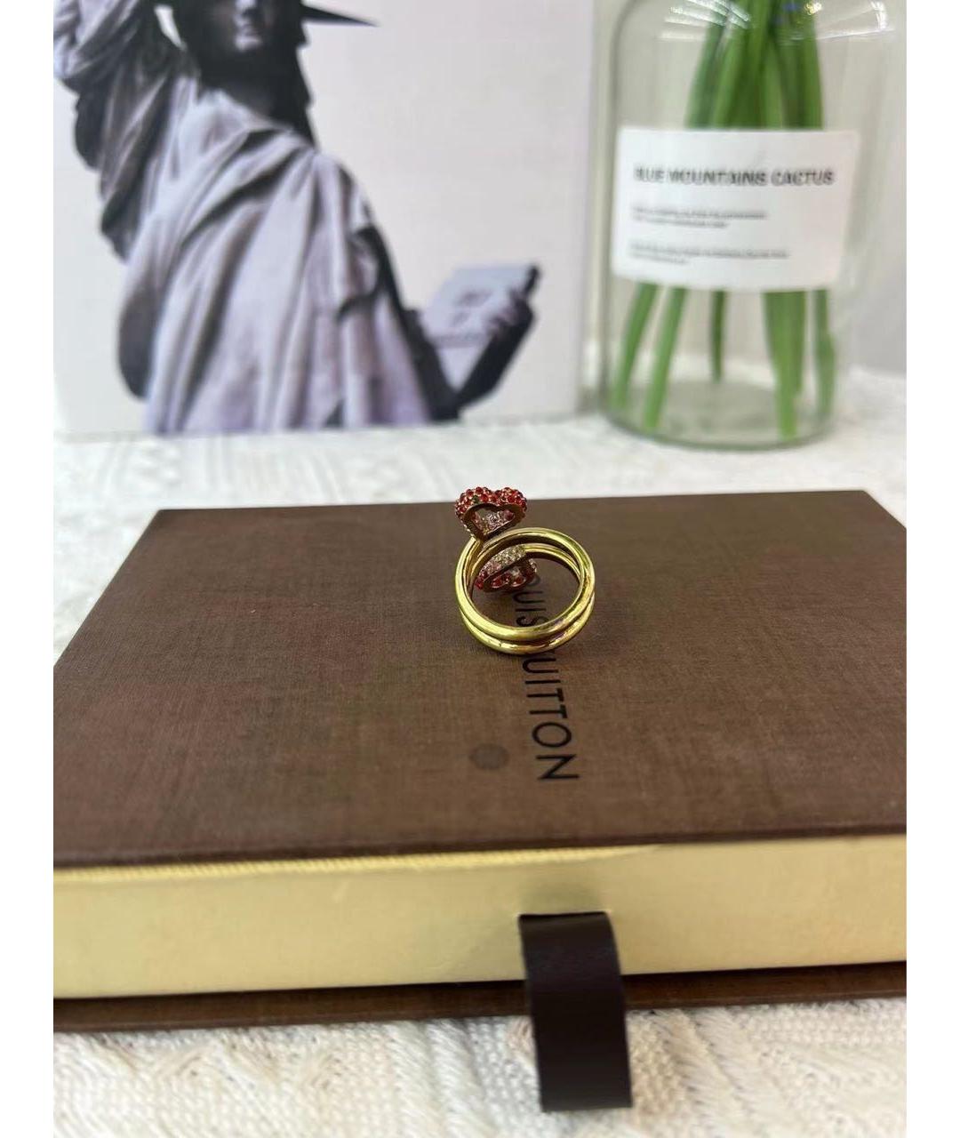 LOUIS VUITTON Золотое металлическое кольцо, фото 6