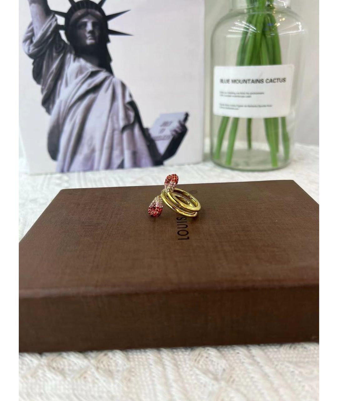 LOUIS VUITTON Золотое металлическое кольцо, фото 3