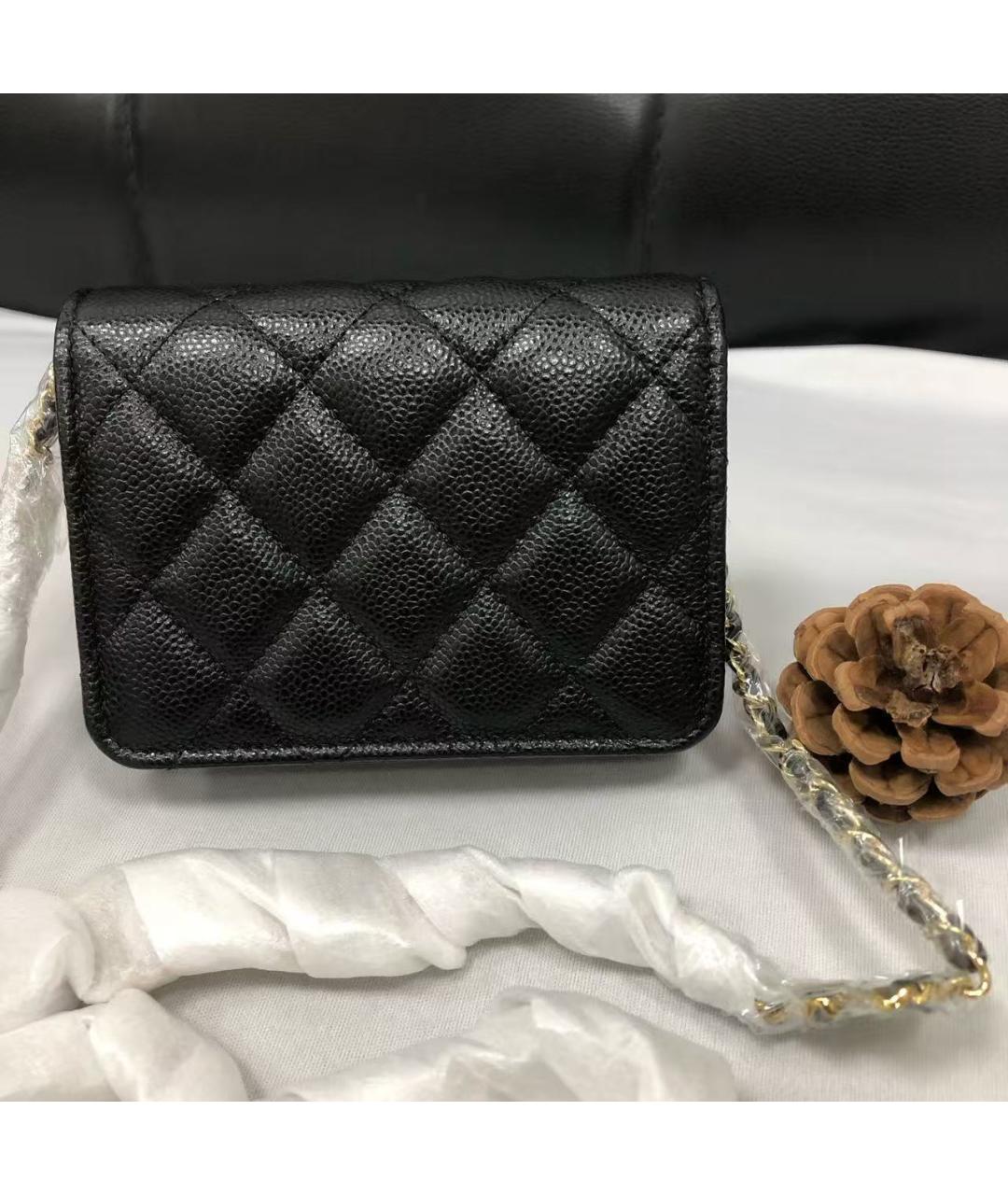 CHANEL Черная кожаная сумка через плечо, фото 3