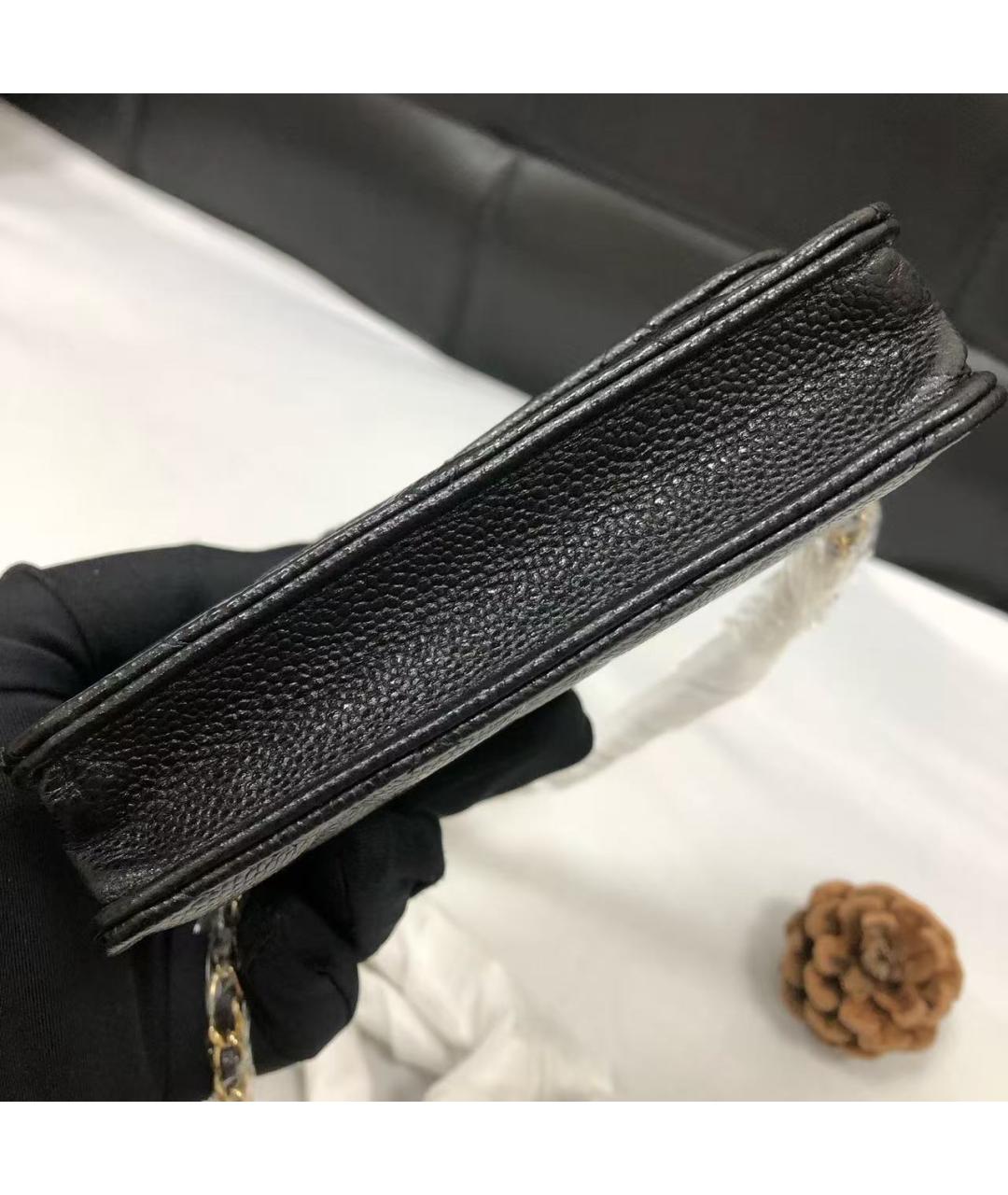 CHANEL Черная кожаная сумка через плечо, фото 6