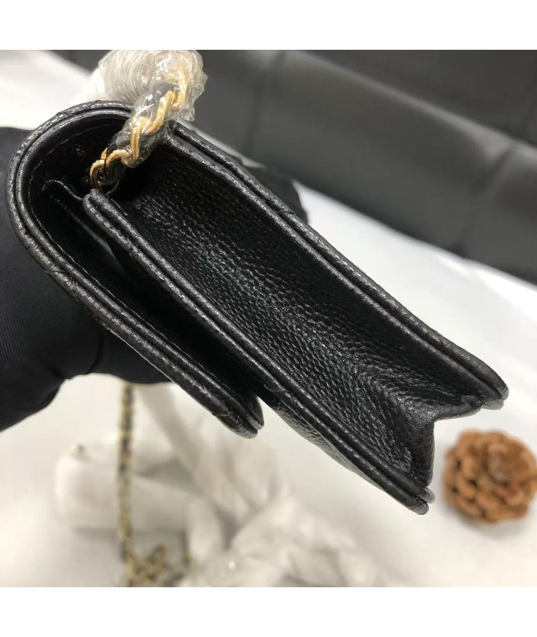 CHANEL Черная кожаная сумка через плечо, фото 5