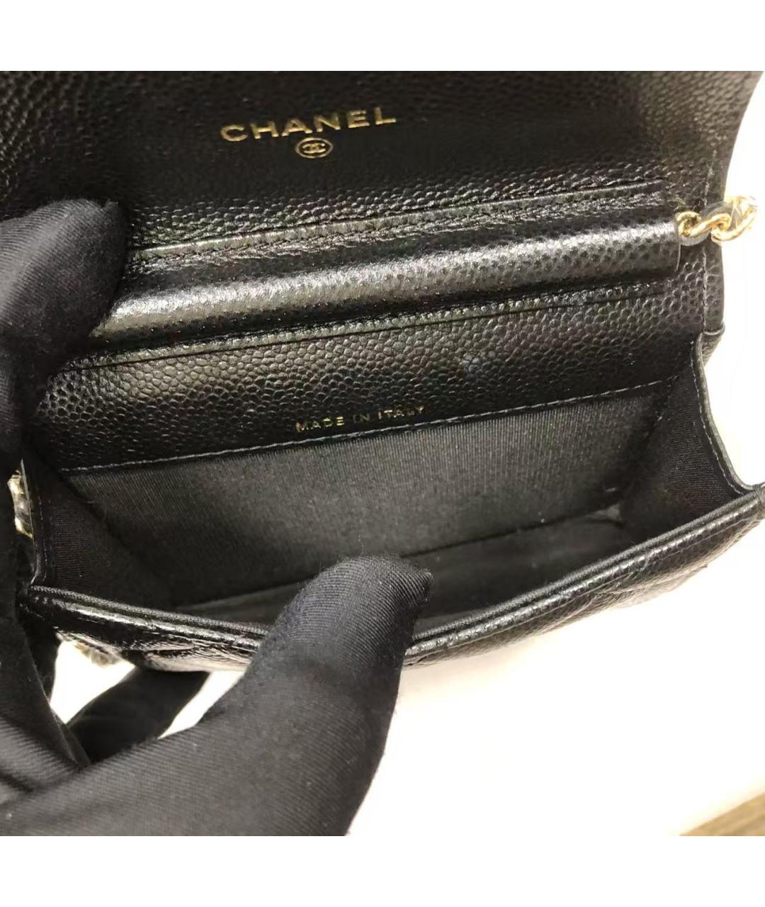 CHANEL Черная кожаная сумка через плечо, фото 8