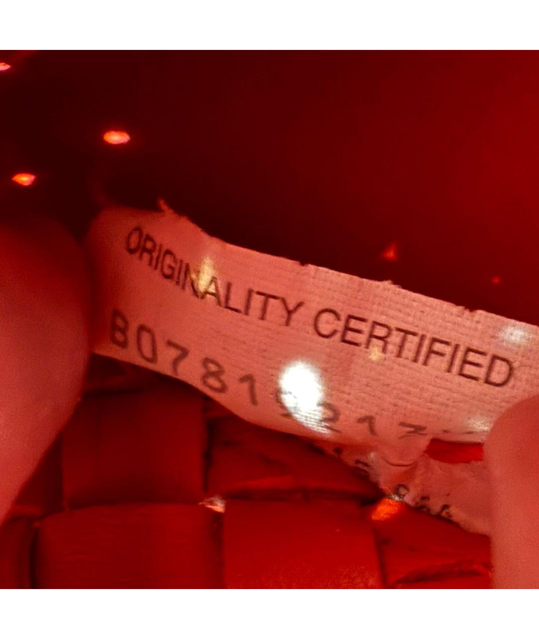 BOTTEGA VENETA Оранжевая кожаная сумка через плечо, фото 8