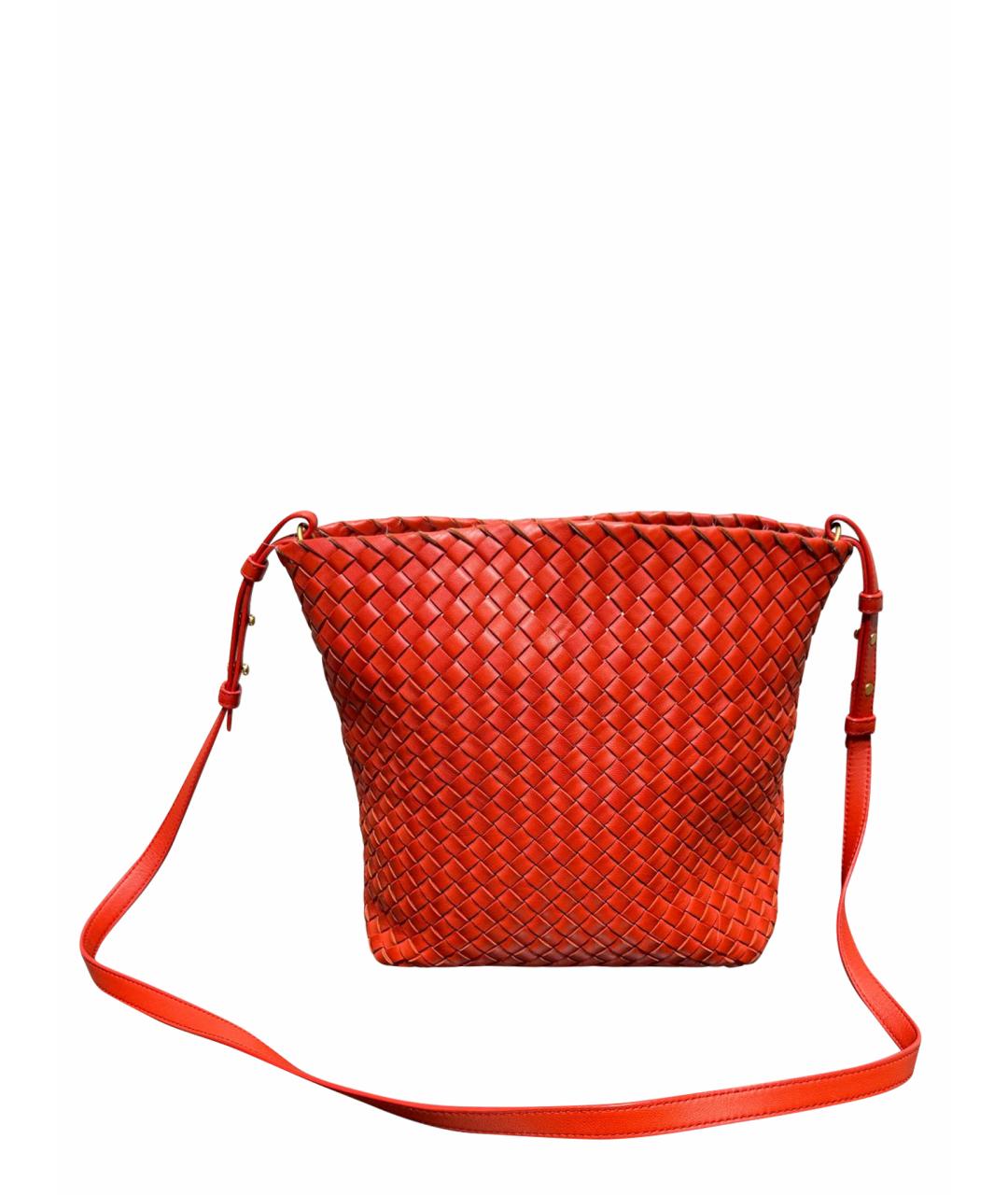 BOTTEGA VENETA Оранжевая кожаная сумка через плечо, фото 1